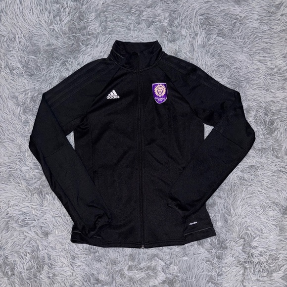 Orlando City Soccer Women’s Adidas Full Zip Black Climate Jacket Size Small - Picture 1 of 4